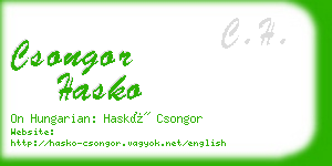 csongor hasko business card