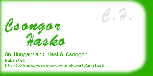 csongor hasko business card